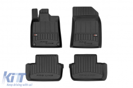 image-9-Specific rubber mats suitable for Peugeot 407 2004-2011, 4-piece set, black color, with 24-month warranty