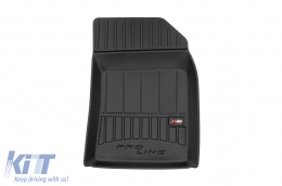 Specific rubber mats suitable for Peugeot 407 2004-2011, 4-piece set, black color, with 24-month warranty-image-6221003