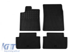 Specific rubber mats suitable for Peugeot 407 2004-2010, 4-piece set, black color-image-6248888