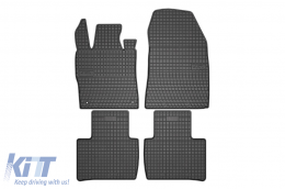 Specific rubber mats suitable for Peugeot 408 Fastback after 2022, 4-piece set, black color-image-6231128