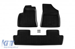 image-73-Specific rubber mats suitable for Peugeot 5008 2009-2017, 3-piece set, black color