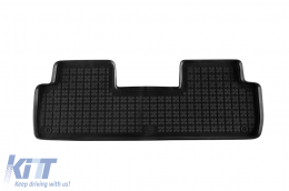 Specific rubber mats suitable for Peugeot 5008 after 2017 with 5 seats, 3-piece set, black color-image-6215037