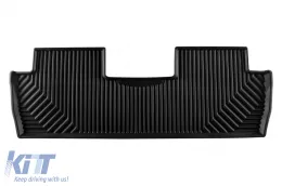 Specific rubber mats suitable for Peugeot 5008 after 2017, 3-piece set, black color-image-6226718