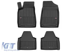 image-70-Specific rubber mats suitable for Peugeot 607 1999-2010, 4-piece set, black color, with 24-month warranty