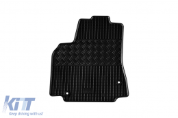 Specific rubber mats suitable for Peugeot Partner, Citroen Berlingo 2008-2018, 4-piece set, black color-image-6228486