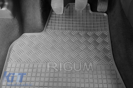 Specific rubber mats suitable for Peugeot Partner, Citroen Berlingo 2008-2018, 4-piece set, black color-image-6228489