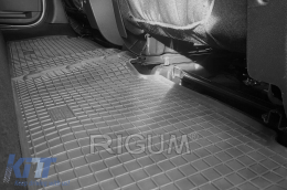 Specific rubber mats suitable for Peugeot Partner, Citroen Berlingo 2008-2018, 4-piece set, black color-image-6228491