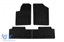 Specific rubber mats suitable for Peugeot Partner, Citroen Berlingo 1999-2008, 4-piece set, black color - ABFMC6018735