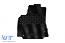 Specific rubber mats suitable for Peugeot Partner, Citroen Berlingo 2008-2018 front, 2-piece set, black color-image-6248285