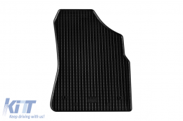 Specific rubber mats suitable for Peugeot Partner, Citroen Berlingo 2008-2018 front, 2-piece set, black color-image-6248286