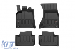 Specific rubber mats suitable for Porsche Macan 2014-2020, 4-piece set, black color, with 24-month warranty from Frogum 3D ProLine series. - ABFMP6017515
