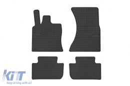Specific rubber mats suitable for Porsche Macan 2014-2020, 4-piece set, black color from Frogum El Toro series - ABFMP6019230