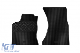 Specific rubber mats suitable for Porsche Macan after 2014, 4-piece set, black color-image-6249436