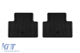 Specific rubber mats suitable for Porsche Macan after 2014, 4-piece set, black color-image-6249437