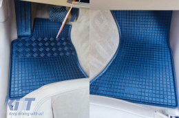 Specific rubber mats suitable for Porsche Macan after 2014, 4-piece set, black color-image-6249438