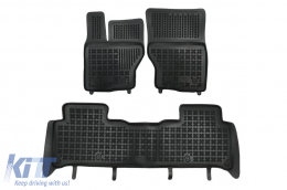 Specific rubber mats suitable for Range Rover IV 2012-2022, 3-piece set, black color - ABFMLR6016485