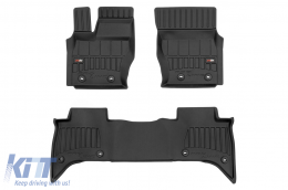 Specific rubber mats suitable for Range Rover IV 2012-2021 from Frogum 3D ProLine series, 4-piece set, black color, with 24-month warranty - ABFMLR6017636