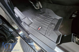 Specific rubber mats suitable for Range Rover Sport I 2005-2013 from Frogum 3D ProLine series, 3-piece set, black color, with 24-month warranty-image-6222900