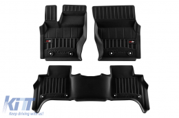 Specific rubber mats suitable for Range Rover Sport 2013-2022 from Frogum 3D ProLine series, 3-piece set, black color, with 24-month warranty - ABFMLR6017992