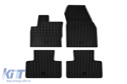 Specific rubber mats suitable for Range Rover Evoque 2011-2018, 4-piece set, black color-image-6249280
