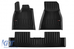 Specific rubber mats suitable for Renault 5 E-tech hatchback after 2024, 3-piece set, black color, with 24-month warranty - ABFMR6018059