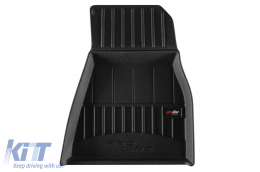 Specific rubber mats suitable for Renault 5 E-tech hatchback after 2024, 3-piece set, black color, with 24-month warranty-image-6224414