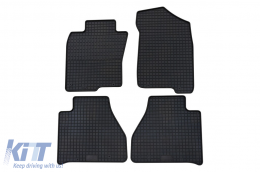 Specific rubber mats suitable for Renault Alaskan after 2017, 4-piece set, black color - ABFMR6022558