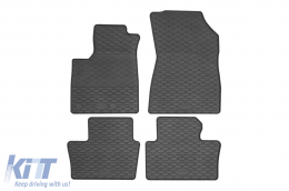 Specific rubber mats suitable for Renault Austral MHeV after 2023, 4-piece set, black color-image-6250213