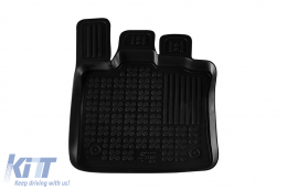 Specific rubber mats suitable for Renault Captur after 2019, Captur E-tech Hybrid after 2020, 4-piece set, black color-image-6216135