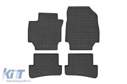 Specific rubber mats suitable for Renault Captur after 2013, 4-piece set, black color-image-6249244