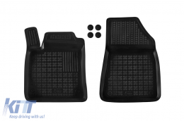 Specific rubber mats suitable for Renault Clio after 2019, 4-piece set, black color-image-6216121