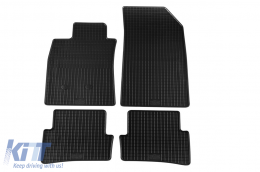 Specific rubber mats suitable for Renault Clio 2005-2012, 4-piece set, black color-image-6220393