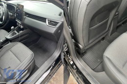Specific rubber mats suitable for Renault Clio after 2019, 4-piece set, black color-image-6220401