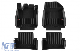 Specific rubber mats suitable for Renault Clio 2012-2020, 4-piece set, black color, with 24-month warranty from Frogum 3D ProLine series. - ABFMR6018052