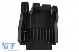Specific rubber mats suitable for Renault Clio 2012-2020, 4-piece set, black color, with 24-month warranty from Frogum 3D ProLine series.-image-6224347