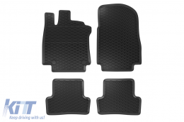 image-61-Specific rubber mats suitable for Renault Clio 2012-2019, 4-piece set, black color