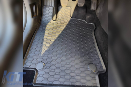 Specific rubber mats suitable for Renault Clio 2012-2019, 4-piece set, black color-image-6228295
