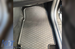Specific rubber mats suitable for Renault Clio 2012-2019, 4-piece set, black color-image-6228296