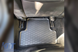 Specific rubber mats suitable for Renault Clio 2012-2019, 4-piece set, black color-image-6228297