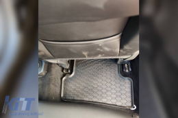 Specific rubber mats suitable for Renault Clio 2012-2019, 4-piece set, black color-image-6228298