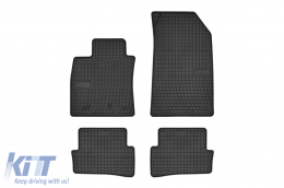 Specific rubber mats suitable for Renault Clio 2012-2019, 4-piece set, black color from Frogum El Toro series - ABFMR6019165