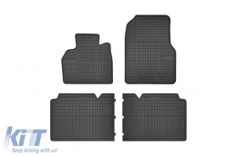 Specific rubber mats suitable for Renault Espace IV 2002-2015, 4-piece set, black color from Frogum El Toro series - ABFMR6019433