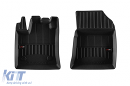 Specific rubber mats suitable for Renault Express after 2021, 2-piece set, black color, with 24-month warranty - ABFMR6018028