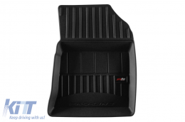 Specific rubber mats suitable for Renault Express after 2021, 2-piece set, black color, with 24-month warranty-image-6224155