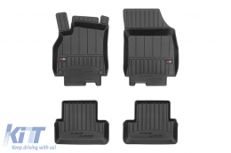 Specific rubber mats suitable for Renault Fluence 2009-2016, 4-piece set, black color, with 24-month warranty - ABFMR6017771