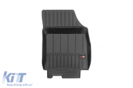 Specific rubber mats suitable for Renault Fluence 2009-2016, 4-piece set, black color, with 24-month warranty-image-6222631