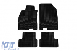 Specific rubber mats suitable for Renault Fluence after 2010, 4-piece set, black color-image-6230370