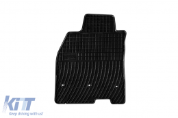 Specific rubber mats suitable for Renault Fluence after 2010, 4-piece set, black color-image-6230371