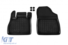 Specific rubber mats suitable for Renault Grand Scenic after 2016, 3-piece set, black color-image-6216141