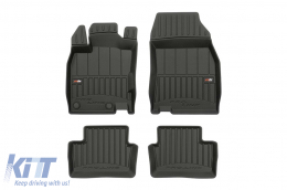 image-10-Specific rubber mats suitable for Renault Kadjar after 2015, 4-piece set, black color, with 24-month warranty